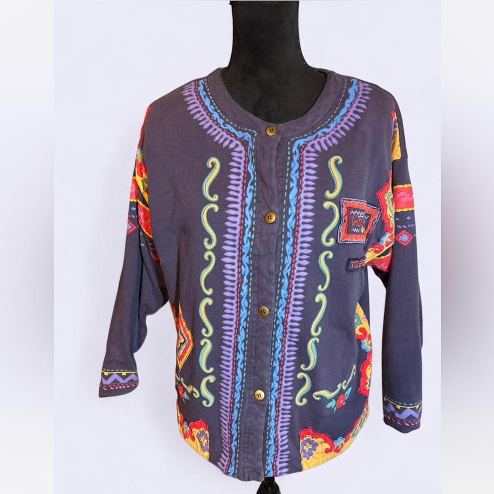 Together Multicolor Embroidered Button Down Shirt